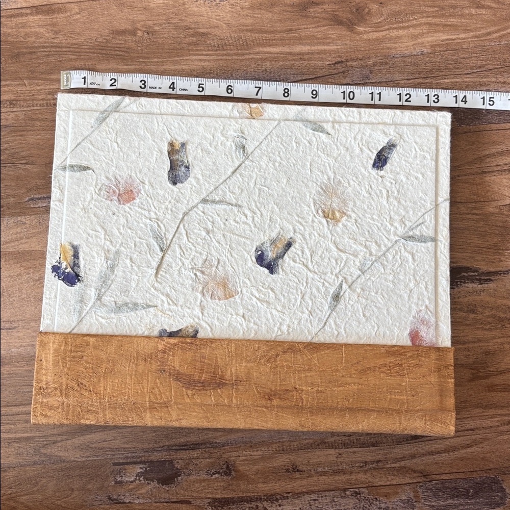 Brand New Handmade Floral Petal Wedding Scrapbook with Wooden Spine - Picture 4 of 10